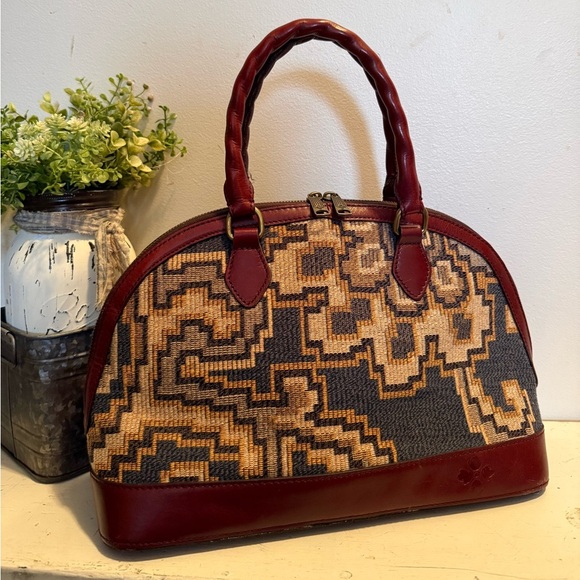 Handbags - RARE  $199 PATRICIA NASH Tarma PERUVIAN TAPESTRY Blue Brown  Style # P482218